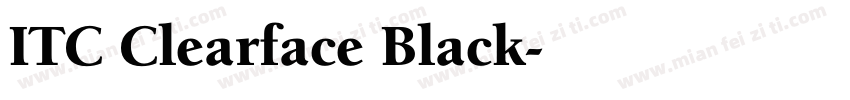 ITC Clearface Black字体转换